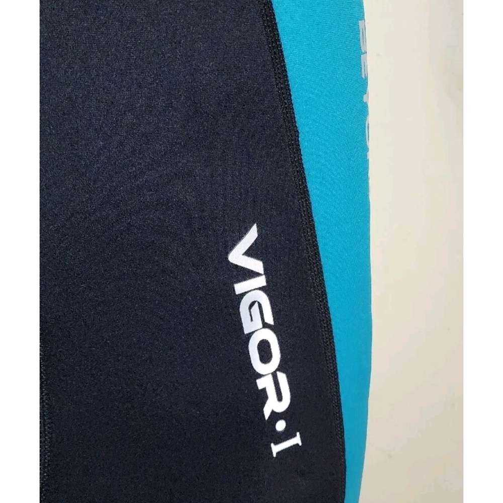 Hevto Vigor 1 Wetsuit Neoprene and Nylon Youth Size 12 Black/Aqua  New With Tags - Picture 3 of 7